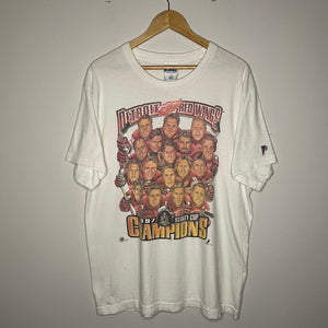 Detroit Redwings Caricature 1997 Stanley Cup Champions T-Shirt (L)