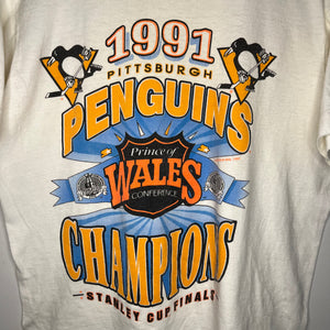 Pittsburgh Penguins 1991 Stanley Cup Finals T-Shirt (S)
