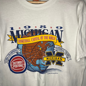 1989 Michigan Basketball Capital of the World T-Shirt (M)